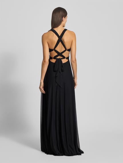 TROYDEN COLLECTION Abendkleid mit V-Ausschnitt Black 5