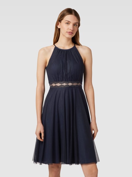VM by Vera Mont Knielanges Cocktailkleid mit amerikanischem Ausschnitt Dunkelblau 4