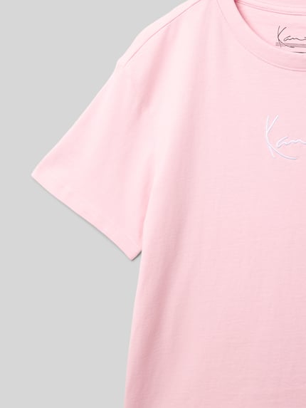 Karl Kani T-Shirt mit Logo-Stitching Rosa 2