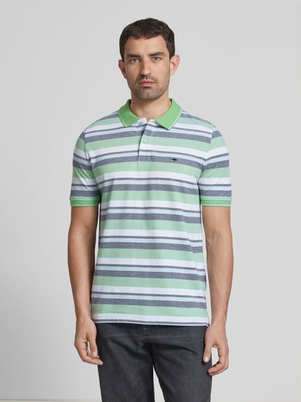 Fynch-Hatton Regular Fit Poloshirt mit Logo-Stitching Hellgruen 4