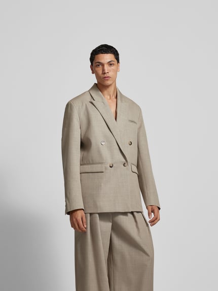 Nanushka Regular fit colbert van zuivere wol Taupe - 4