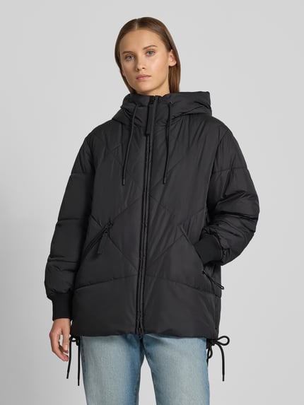 Marc O'Polo DENIM Relaxed Fit Steppmantel mit Kapuze Black 4