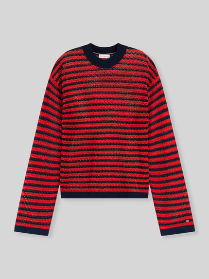Tommy Hilfiger sweter krój regular fit z mieszanki bawełny ' Czerwony 2