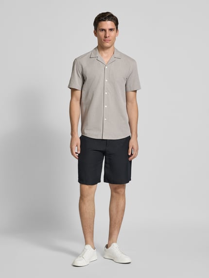 Tom Tailor Denim Relaxed fit vrijetijdsoverhemd van puur katoen Middengrijs gemêleerd - 1