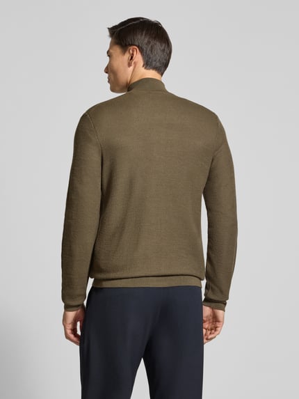 JOOP! COLLECTION Strickjacke aus Woll-Mix mit Stehkragen Oliv 5