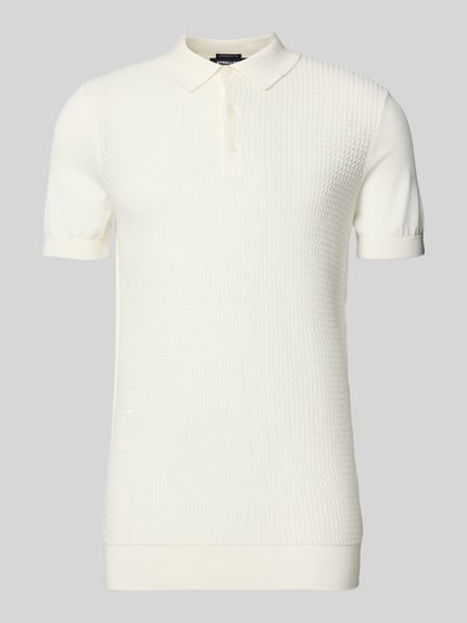 Strellson Regular Fit Poloshirt aus reiner Baumwolle Offwhite 2