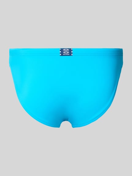 HOM Zwembroek in effen design, model 'SEA LIFE' Turquoise - 3