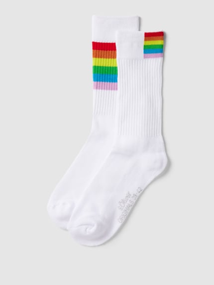 s.Oliver RED LABEL Socken mit Kontraststreifen im 2er-Pack Weiss 1