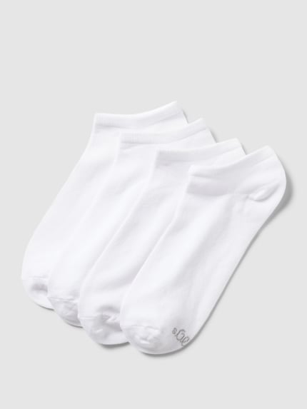 s.Oliver RED LABEL Sneakersocken mit Stretch-Anteil im 4er-Pack Weiss 1