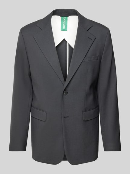 ANNARR Regular fit 2-knoops colbert met klepzakken, model 'TOKI' Zwart - 2