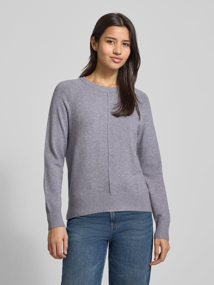 Christian Berg Woman Strickpullover mit gerippten Abschlüssen Silber Melange 4