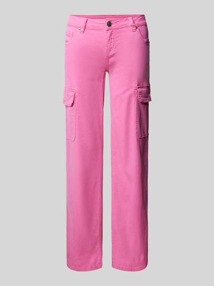 Blue Monkey Stoffhose mit aufgesetzten Taschen Modell 'AMY' Pink 2