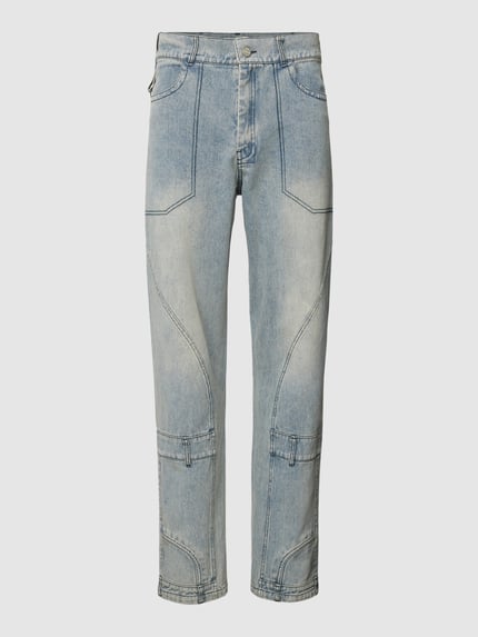 Straight Leg Jeans mit Ziernähten Modell 'SVERIGE' Shop The Look MANNEQUINE