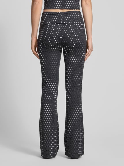 NOISY MAY® Flared cut broek in all-over look model 'DESTINY' Zwart - 5