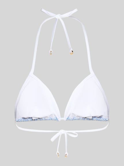 Tommy Hilfiger Góra bikini z haftowanym logo Niebieski 5