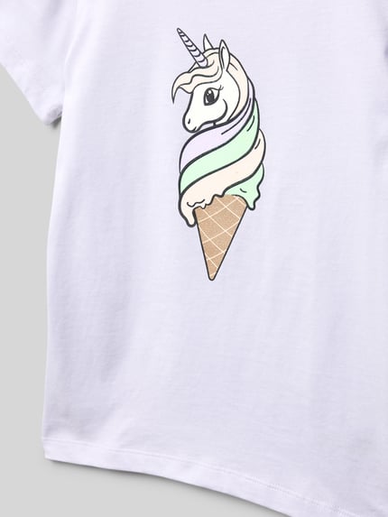 Tom Tailor Regular fit T-shirt van puur katoen Lila - 2