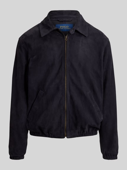 Polo Ralph Lauren Regular Fit Lederjacke aus echtem Schafsleder Marine 2