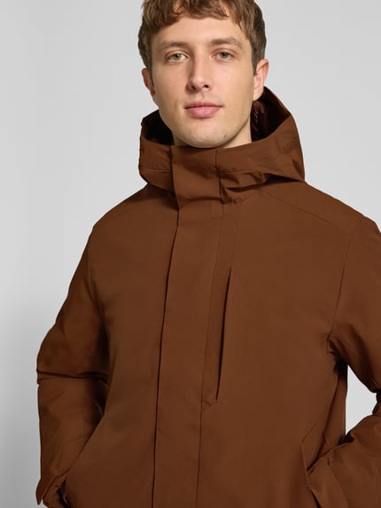 JACK & JONES Kurtka z zakrytym zamkiem błyskawicznym model 'KEEN' Średniobrązowy 3