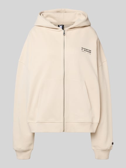 Karo Kauer Oversized sweatjack met kangoeroezak Beige - 2