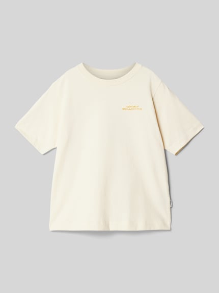 JACK & JONES T-Shirt mit Rundhalsausschnitt Modell 'ORRETIRO' Ecru 1