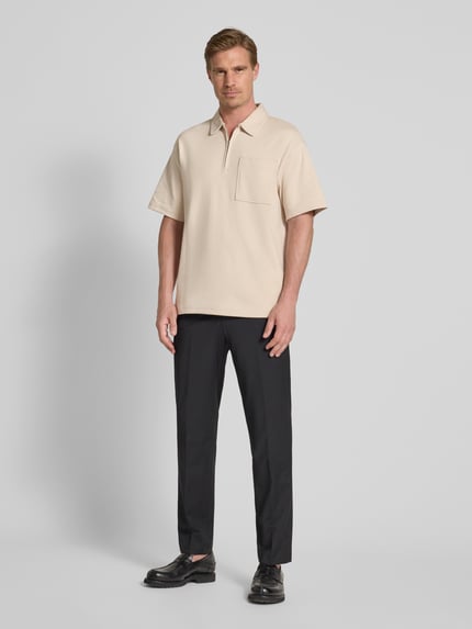 Selected Relaxed fit poloshirt van puur katoen, model 'RELAXEJEORGE' Zand - 1