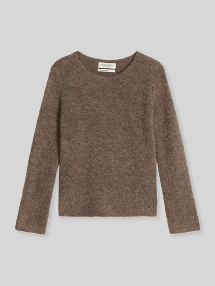 Marc O'Polo Pullover mit Bouclé-Struktur Taupe 2