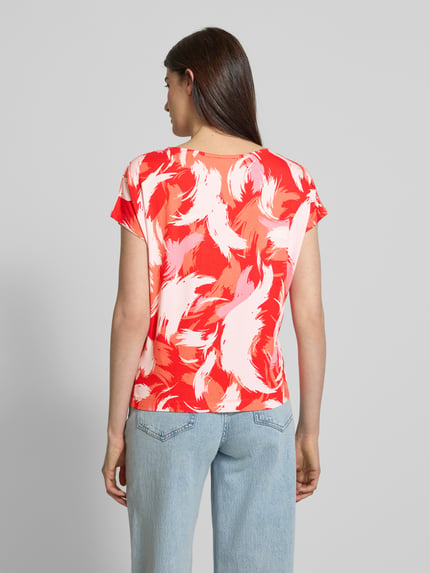 s.Oliver RED LABEL T-shirt o kroju relaxed fit z mieszanki wiskozy Czerwony 5
