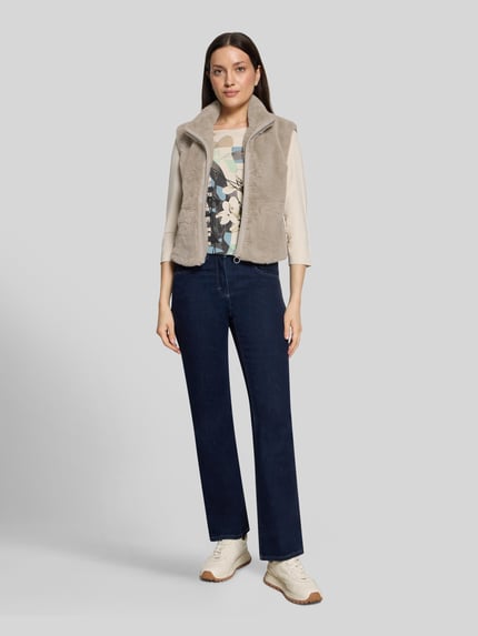 Betty Barclay Weste mit kuscheliger Fleece-Struktur Taupe 1