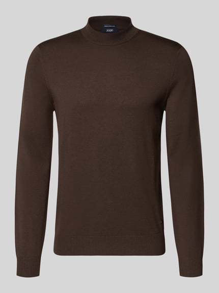 Produktfoto, Regular Fit Pullover aus reiner Schurwolle Modell 'Davide' van JOOP! uit de Heren collectie, effen donkerbruin, fijne structuur