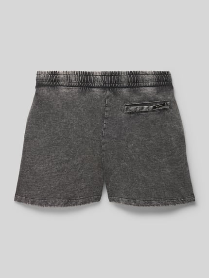 Garcia Szorty z dzianiny dresowej o kroju regular fit z imitacji denimu Grafitowy 3