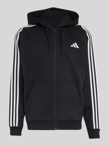 adidas Sportswear Regular Fit Sweatjacke mit Kontraststreifen Black 2