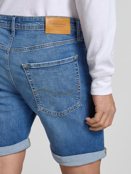 JACK & JONES Regular Fit Jeansshorts im 5-Pocket-Design Modell 'RICK' Blau 3
