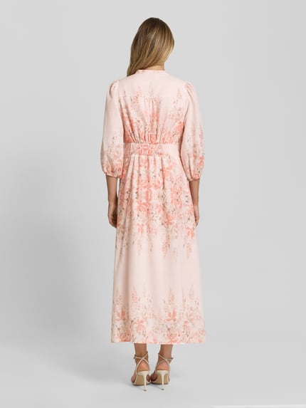 Neo Noir Maxikleid mit Serafinokragen Modell 'Stellar' Rose 5