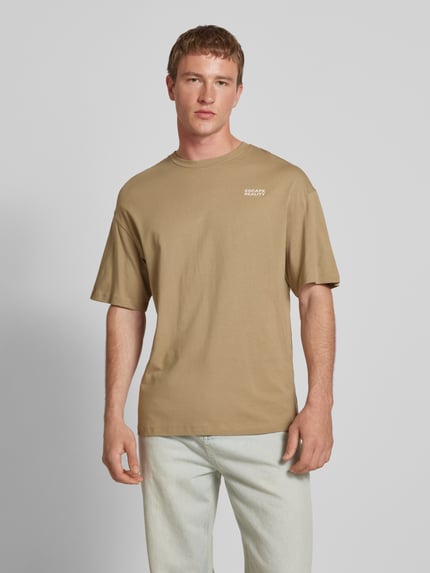 JACK & JONES T-shirt z nadrukiem z logo Beżowy 4