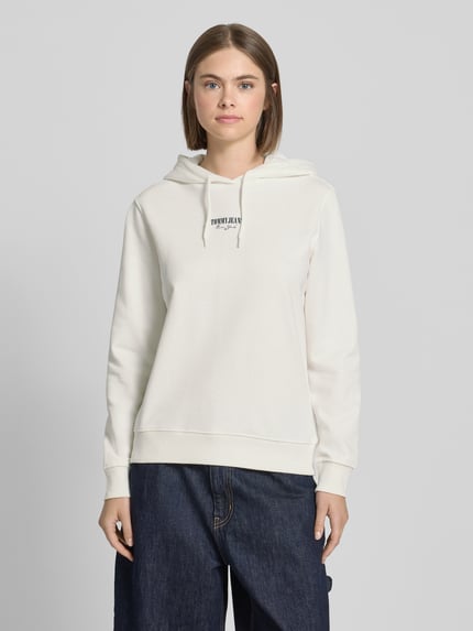 Tommy Jeans Regular Fit Hoodie aus reiner Baumwolle Offwhite 4