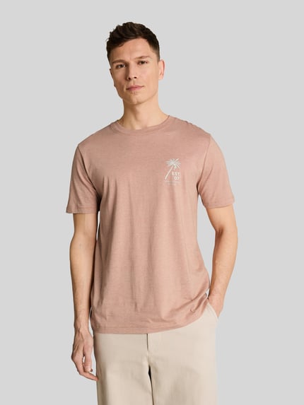 Tom Tailor Denim Regular Fit T-Shirt aus reiner Baumwolle Orange 4
