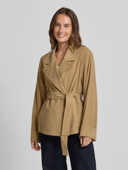 Jake*s Casual Trencz z czystej wiskozy Camel 4