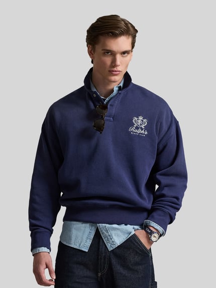 Polo Ralph Lauren regular fit sweatshirt met polokraag Marineblauw - 4