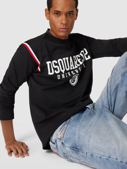 Dsquared2 T-shirt met labelprint Zwart - 3