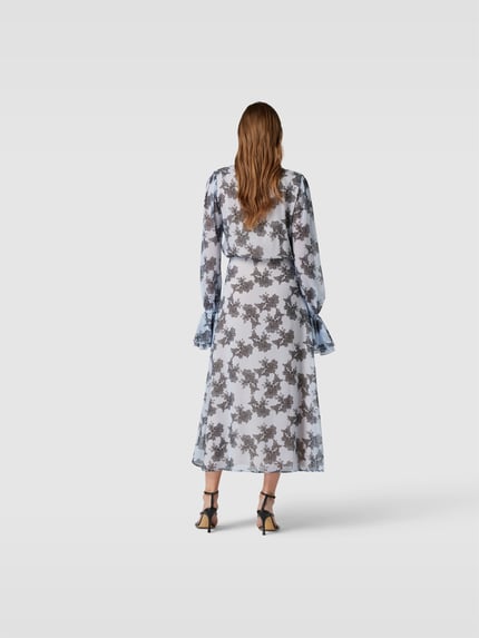 ROTATE Maxi-jurk met all-over bloemenmotief Lichtblauw - 5