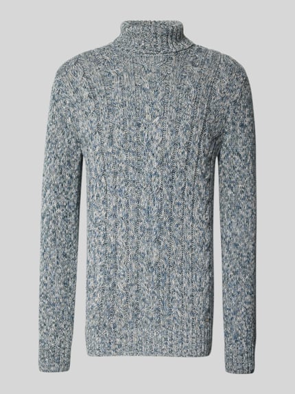 Regular Fit Rollkragenpullover mit gerippten Abschlüssen Shop The Look MANNEQUINE