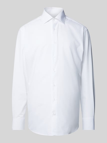 ETERNA Regular fit zakelijk overhemd van popeline met stretch Wit - 2