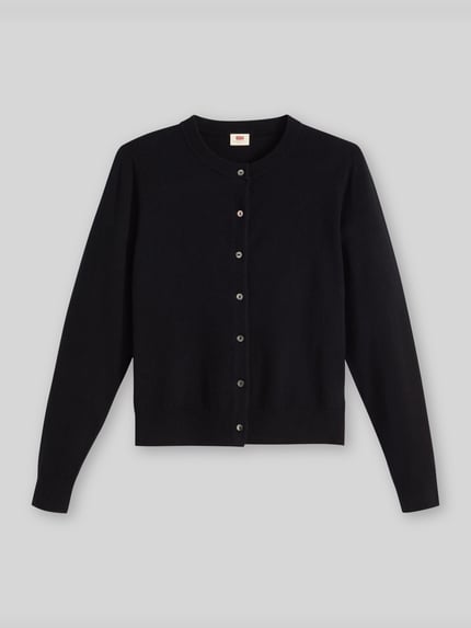 Levi's® Regular Fit Strickjacke aus Baumwoll-Mix Black 2