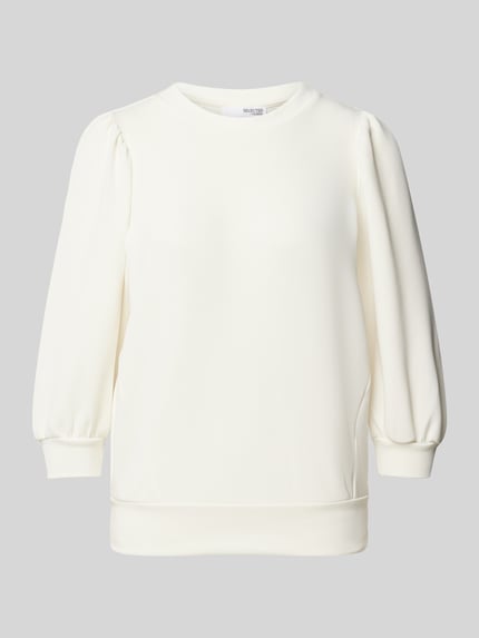 Selected Sweatshirt met 3/4-mouwen Wit - 2