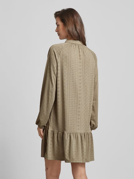 VERO MODA Knielange jurk met pailletten, model 'BILLI' Rietgroen - 5