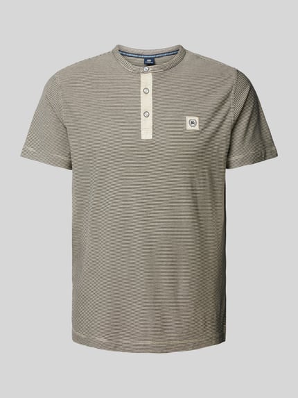 LERROS T-shirt z dekoltem serafino Piaskowy 2