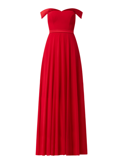 TROYDEN COLLECTION Off-Shoulder-Abendkleid mit Herz-Ausschnitt Rot 2