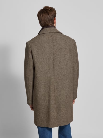 Selected Płaszcz wełniany o kroju regular fit z wykładanym kołnierzem model ‘ARCHIVE’ Jasnobrązowy 5
