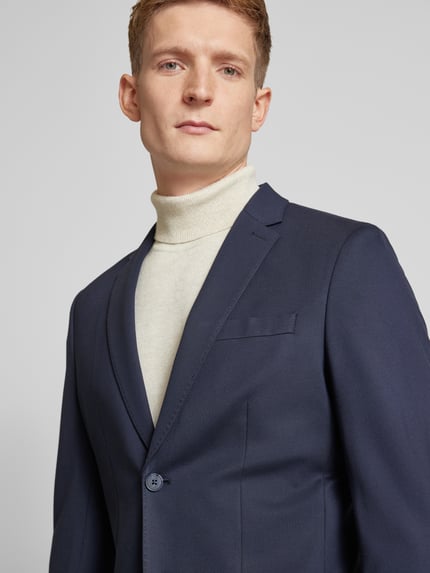 Selected Marynarka o kroju slim fit z kołnierzem z połami model ‘DELON’ Ciemnoniebieski 3