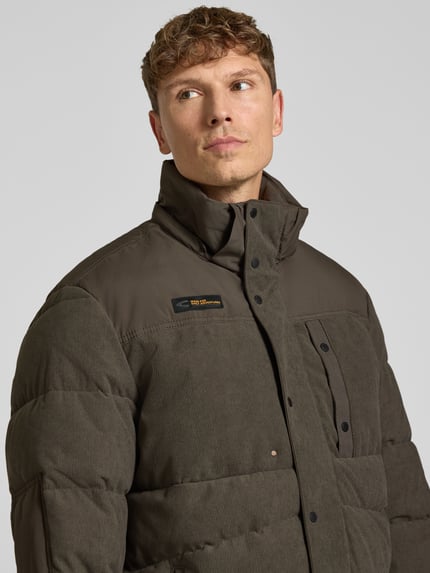 camel active Steppjacke mit Kapuze und Knopfleiste Dunkelbraun 3